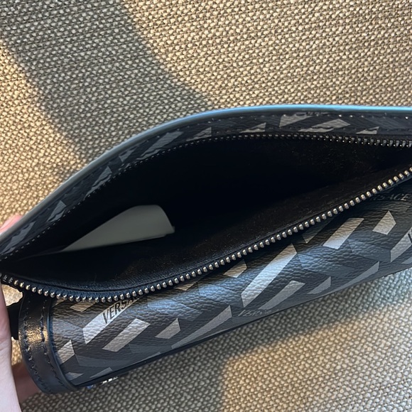 Versace unisex la Greca leather logo monogram all over sling or belt bag NEW - Picture 10 of 11